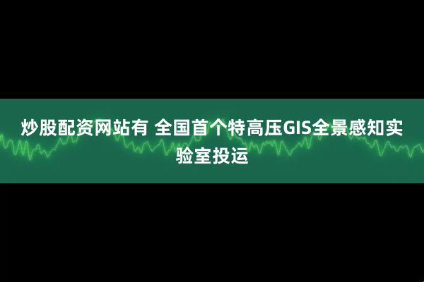 炒股配资网站有 全国首个特高压GIS全景感知实验室投运