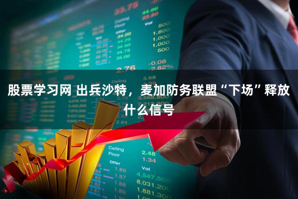 股票学习网 出兵沙特，麦加防务联盟“下场”释放什么信号